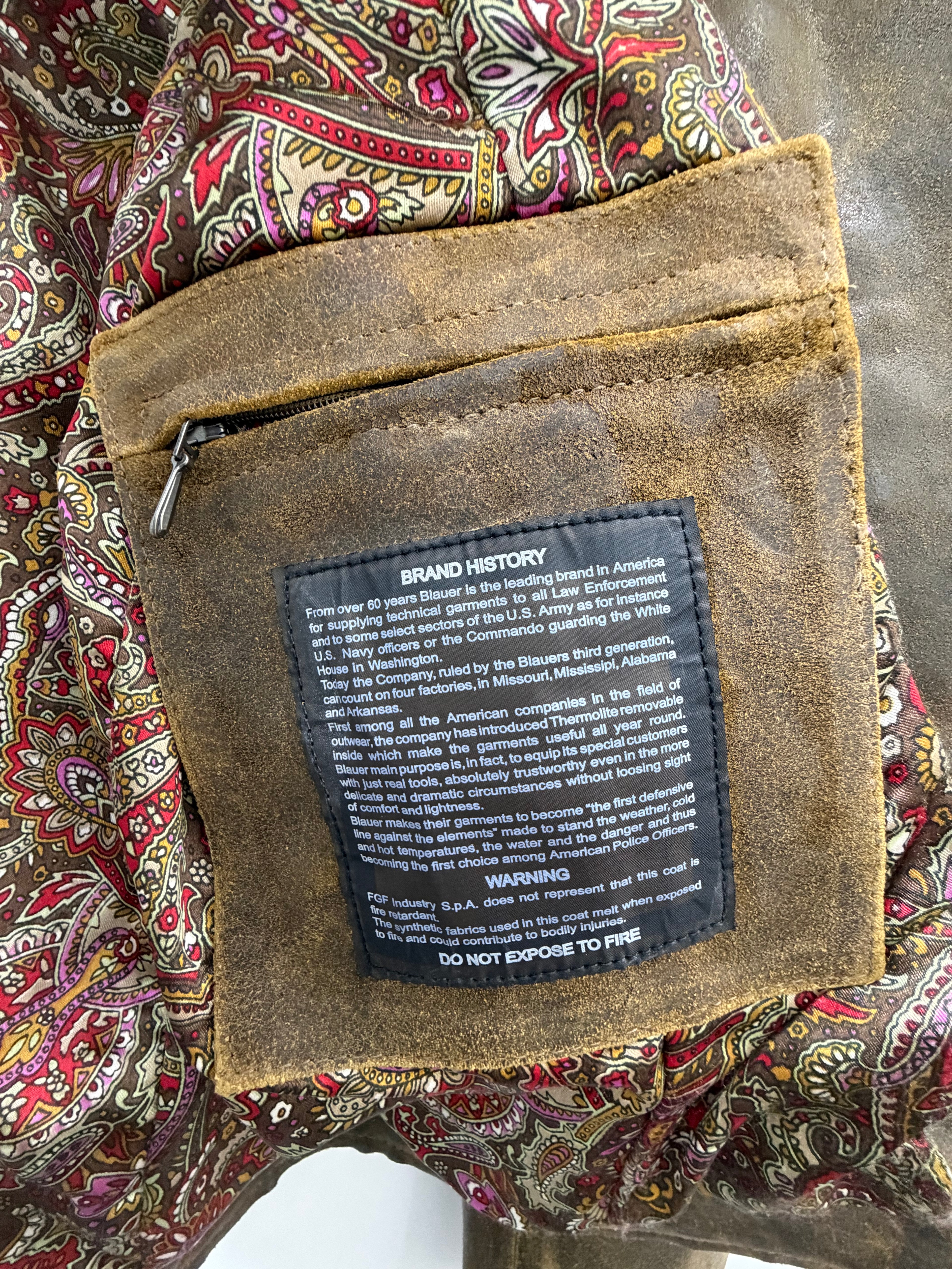 Giacca in pelle blauer #0050