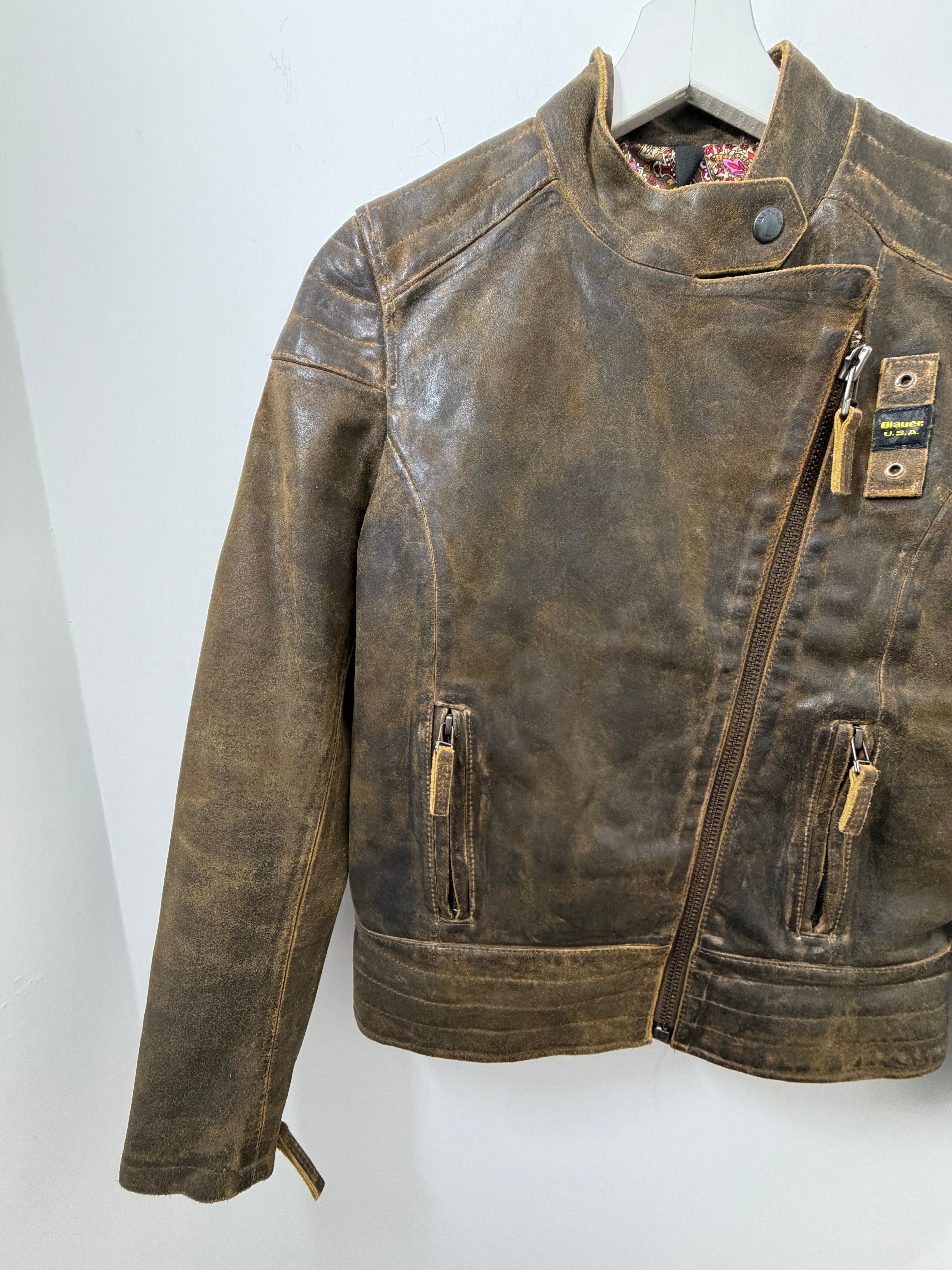 Giacca in pelle blauer #0050