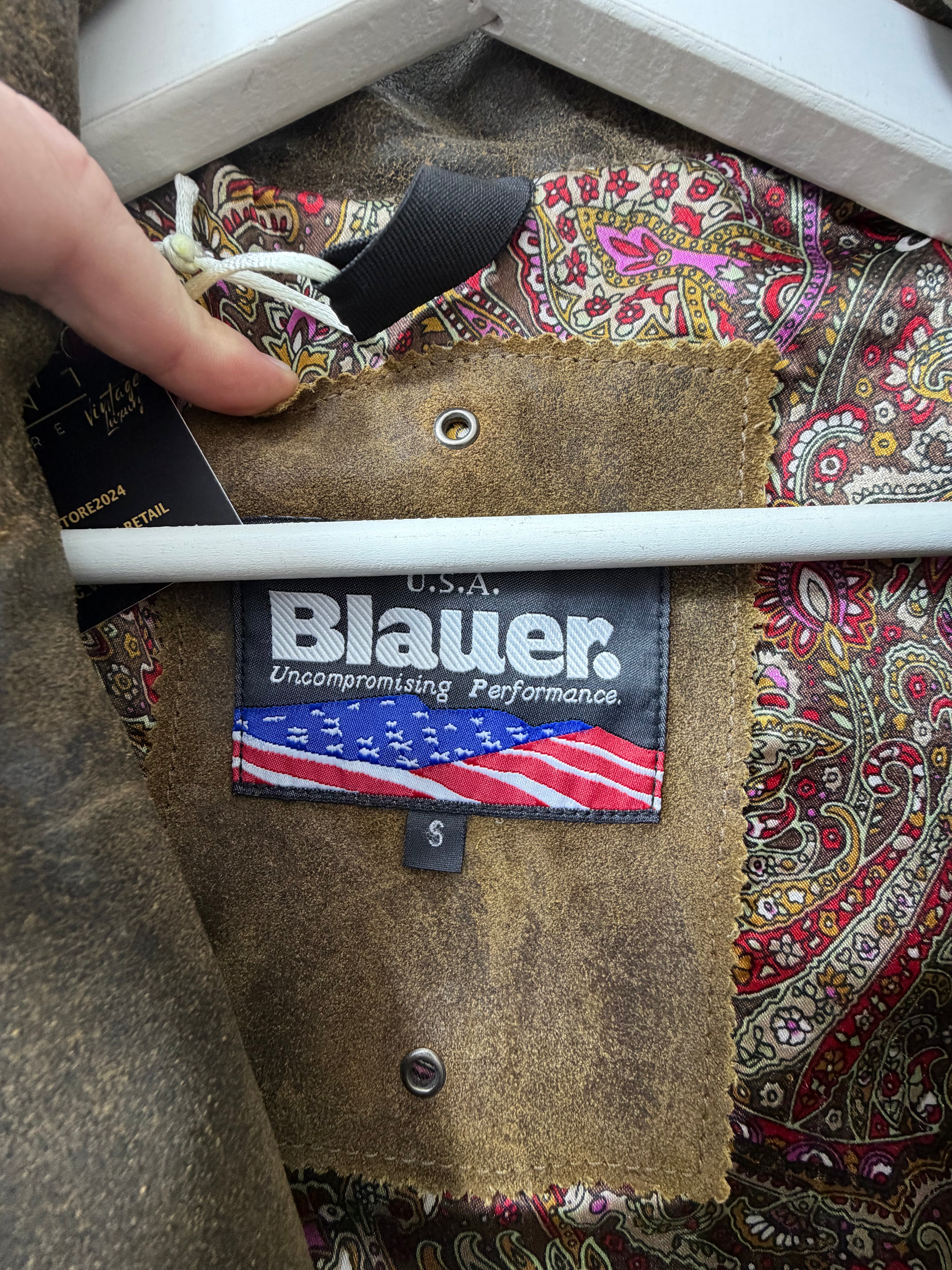 Giacca in pelle blauer #0050