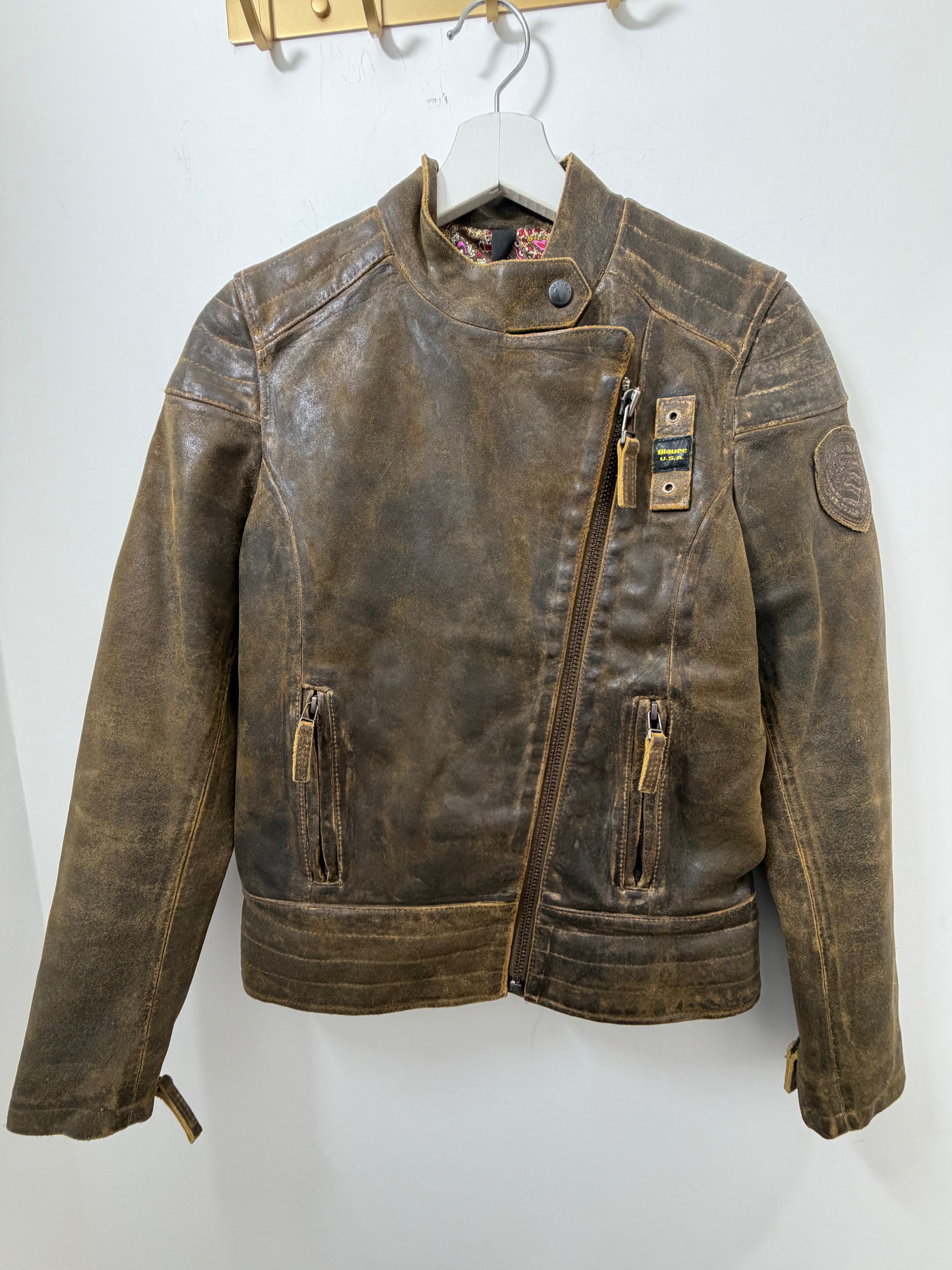 Giacca in pelle blauer #0050